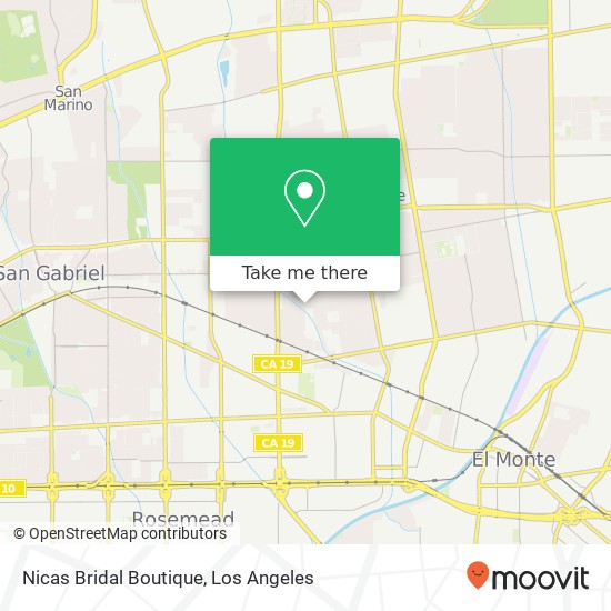 Mapa de Nicas Bridal Boutique, 5317 Loma Ave Temple City, CA 91780