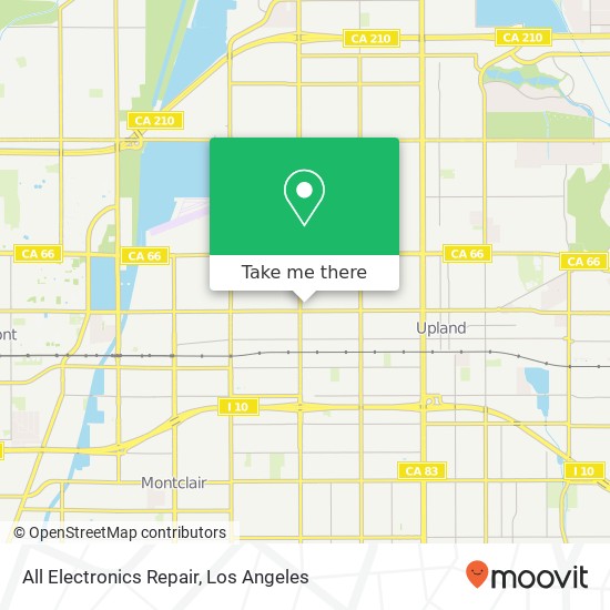 Mapa de All Electronics Repair, 560 N Mountain Ave Upland, CA 91786