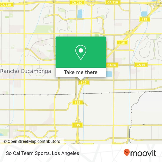 Mapa de So Cal Team Sports, 12067 Arrow Rte Rancho Cucamonga, CA 91739