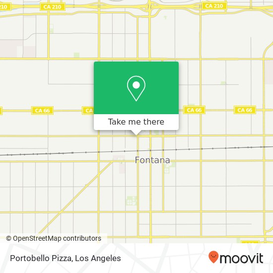 Mapa de Portobello Pizza, 16687 Arrow Blvd Fontana, CA 92335