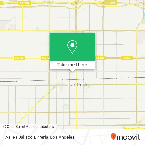 Mapa de Asi es Jalisco Birreria, 16785 Arrow Blvd Fontana, CA 92335