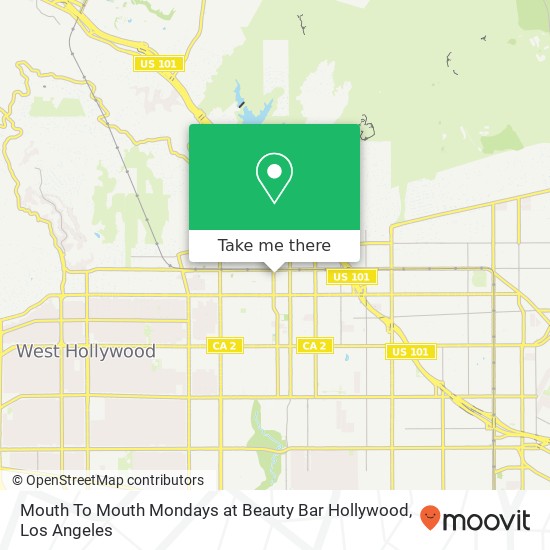 Mapa de Mouth To Mouth Mondays at Beauty Bar Hollywood