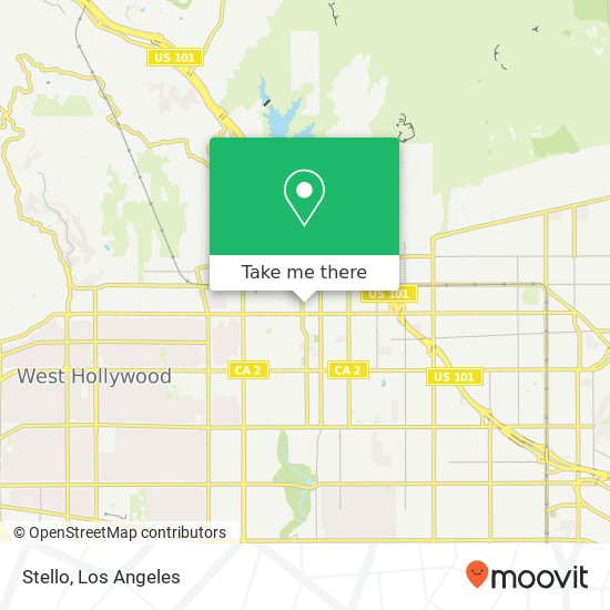 Mapa de Stello, 1538 N Cahuenga Blvd Los Angeles, CA 90028