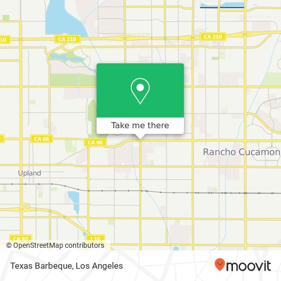 Mapa de Texas Barbeque, Vineyard Ave Rancho Cucamonga, CA 91730