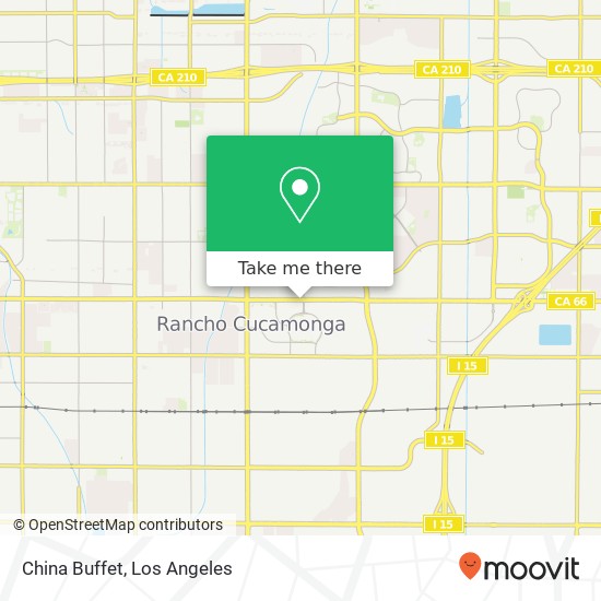 Mapa de China Buffet, 10877 Foothill Blvd Rancho Cucamonga, CA 91730
