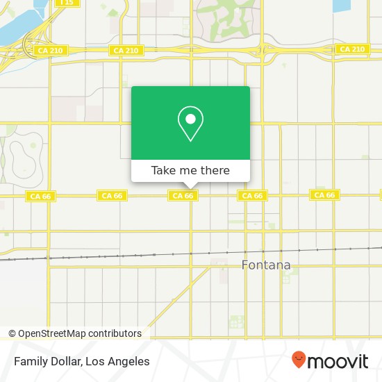 Mapa de Family Dollar, 8050 Citrus Ave Fontana, CA 92336