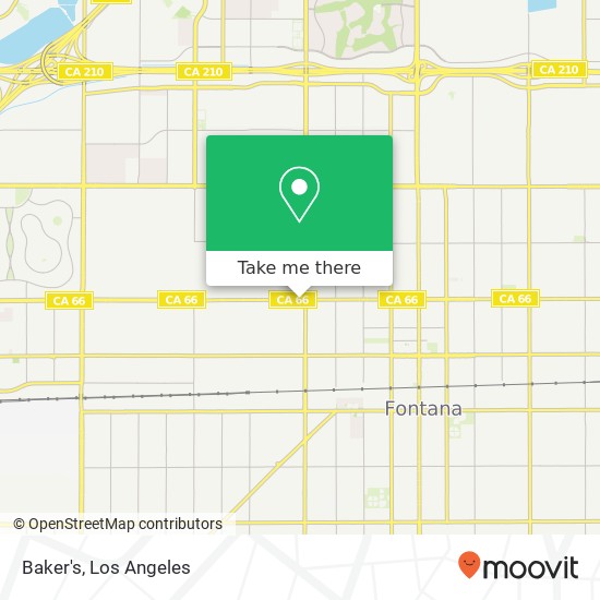 Mapa de Baker's, 16062 Foothill Blvd Fontana, CA 92335