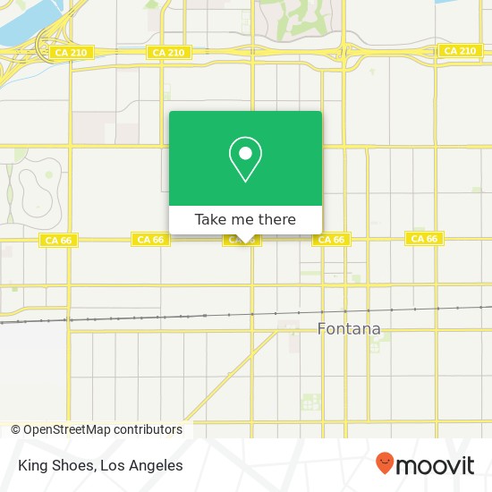 Mapa de King Shoes, 16055 Foothill Blvd Fontana, CA 92335