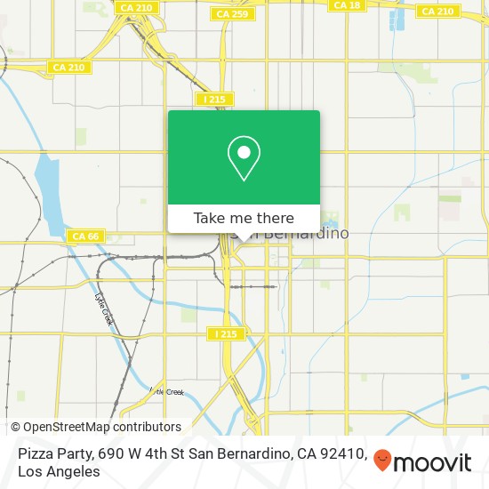 Pizza Party, 690 W 4th St San Bernardino, CA 92410 map