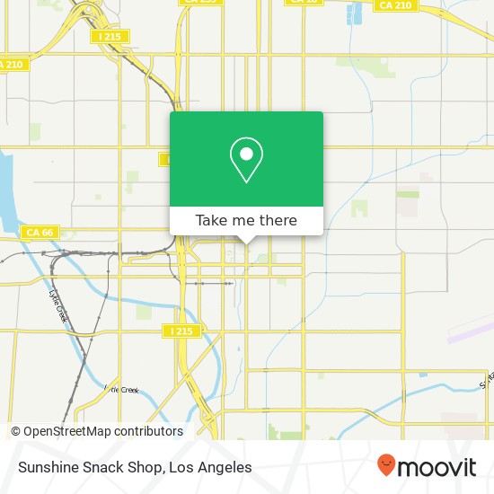 Mapa de Sunshine Snack Shop, 351 N Arrowhead Ave San Bernardino, CA 92401