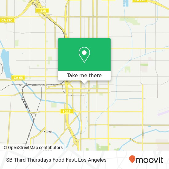 Mapa de SB Third Thursdays Food Fest, 300 N D St San Bernardino, CA 92401