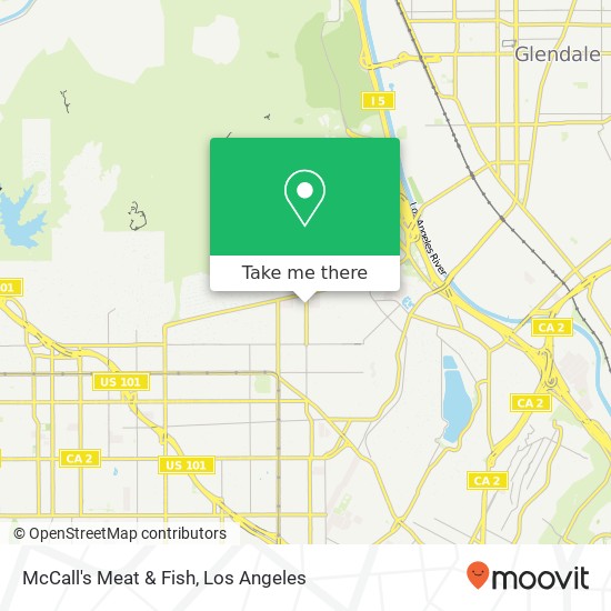 Mapa de McCall's Meat & Fish, 2117 Hillhurst Ave Los Angeles, CA 90027