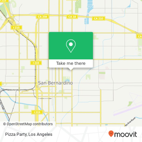 Mapa de Pizza Party, 275 E 9th St San Bernardino, CA 92410