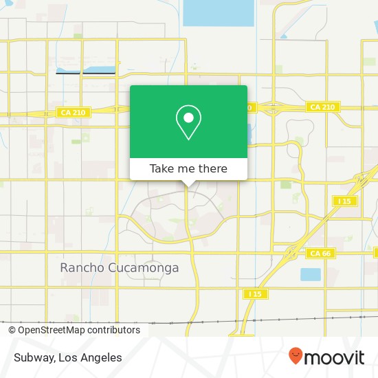 Mapa de Subway, 7385 Milliken Ave Rancho Cucamonga, CA 91730