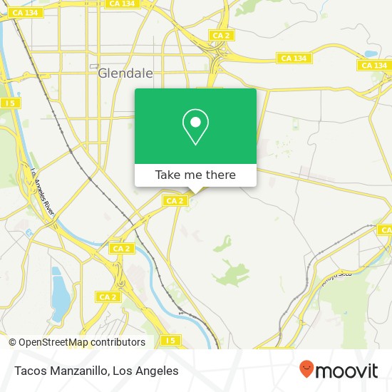 Mapa de Tacos Manzanillo, 3810 Eagle Rock Blvd Los Angeles, CA 90065