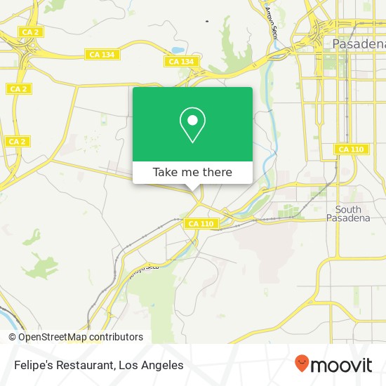 Mapa de Felipe's Restaurant, 6101 York Blvd Los Angeles, CA 90042
