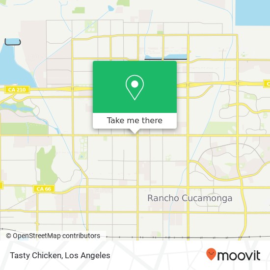 Mapa de Tasty Chicken, 9668 Base Line Rd Rancho Cucamonga, CA 91701