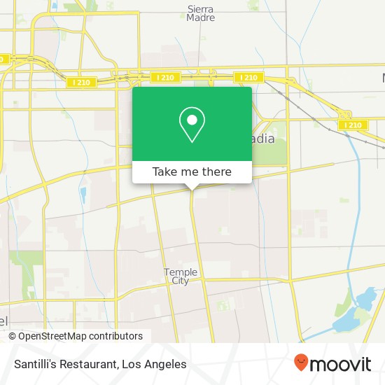 Mapa de Santilli's Restaurant, 1220 S Baldwin Ave Arcadia, CA 91007