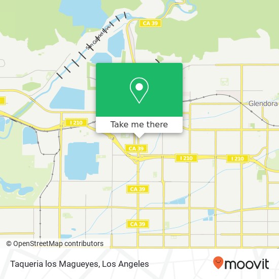 Mapa de Taqueria los Magueyes, 246 N Azusa Ave Azusa, CA 91702