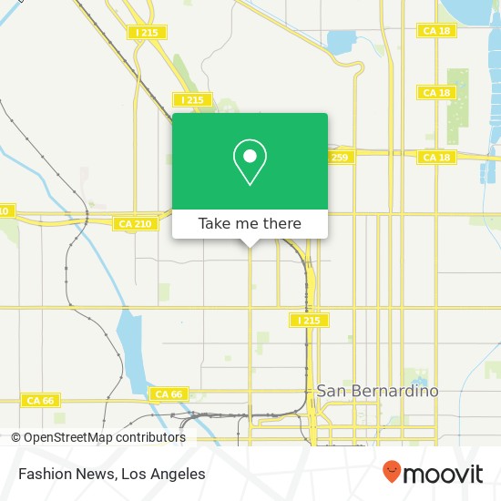 Mapa de Fashion News, 1675 N Mount Vernon Ave San Bernardino, CA 92411