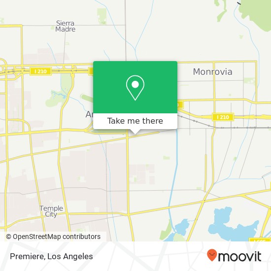 Mapa de Premiere, 911 S 1st Ave Arcadia, CA 91006