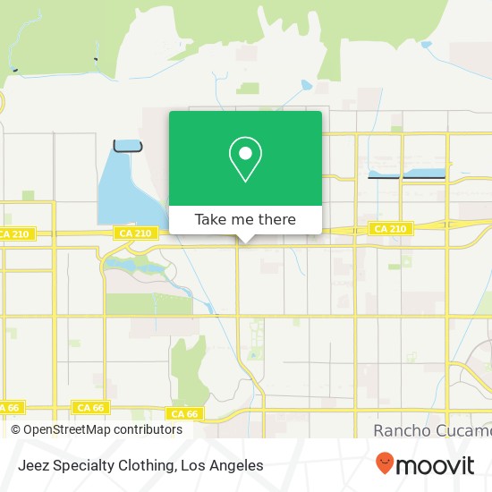 Mapa de Jeez Specialty Clothing, 8780 19th St Rancho Cucamonga, CA 91701