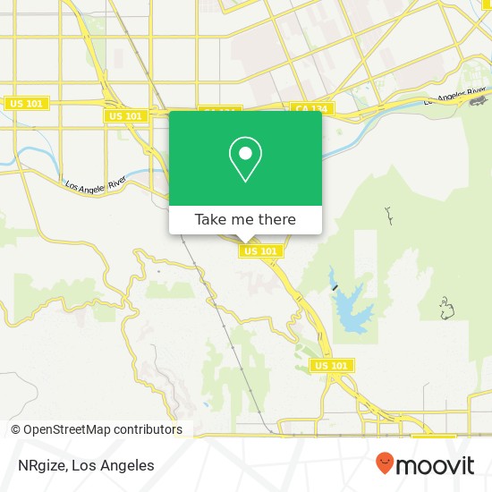 Mapa de NRgize, 3400 Cahuenga Blvd W Los Angeles, CA 90068