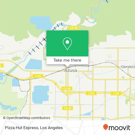 Mapa de Pizza Hut Express, 809 N Azusa Ave Azusa, CA 91702
