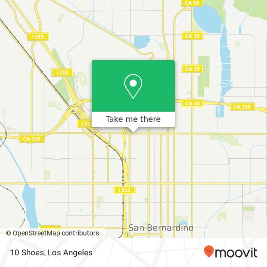 Mapa de 10 Shoes, 723 W Highland Ave San Bernardino, CA 92405