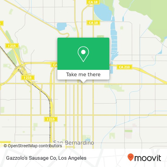 Mapa de Gazzolo's Sausage Co, 132 E Highland Ave San Bernardino, CA 92404