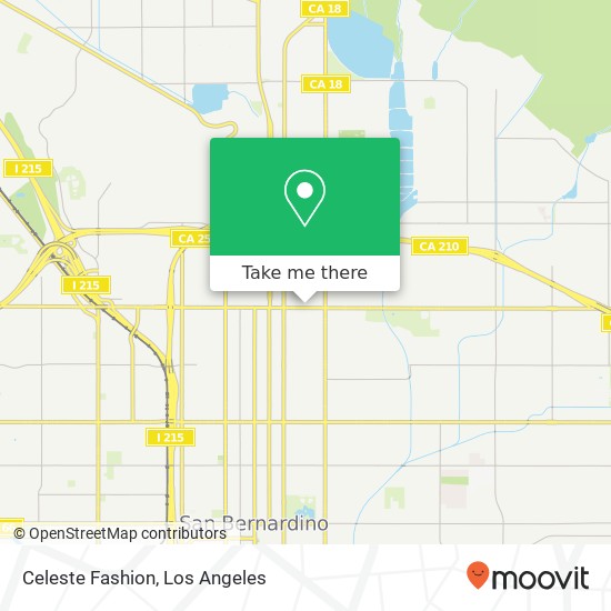 Mapa de Celeste Fashion, 218 E Highland Ave San Bernardino, CA 92404