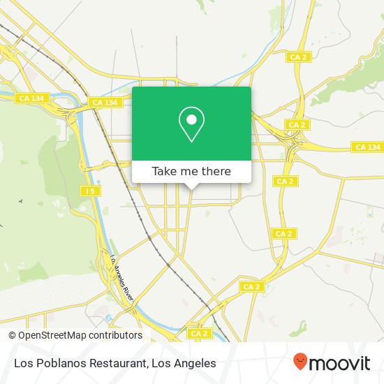 Mapa de Los Poblanos Restaurant, 838 S Glendale Ave Glendale, CA 91205