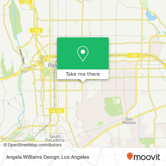 Mapa de Angela Williams Design, 380 S Lake Ave Pasadena, CA 91101