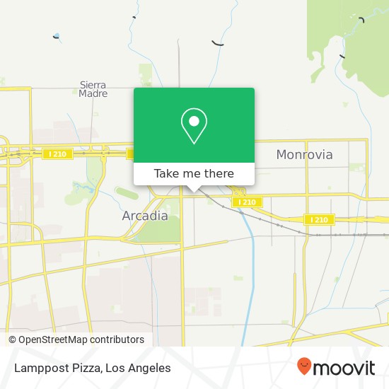 Mapa de Lamppost Pizza, 18 N 1st Ave Arcadia, CA 91006