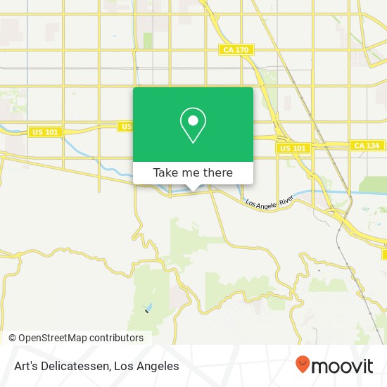 Mapa de Art's Delicatessen, 12224 Ventura Blvd Studio City, CA 91604