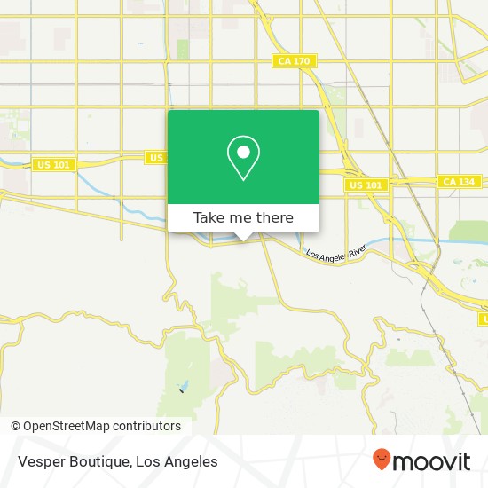 Mapa de Vesper Boutique, 12206 Ventura Blvd Studio City, CA 91604