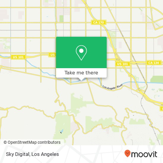 Mapa de Sky Digital, 12215 Ventura Blvd Studio City, CA 91604