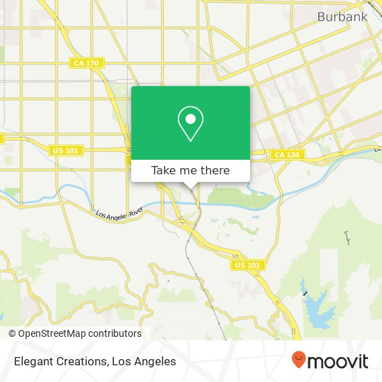 Mapa de Elegant Creations, 4219 Lankershim Blvd North Hollywood, CA 91602