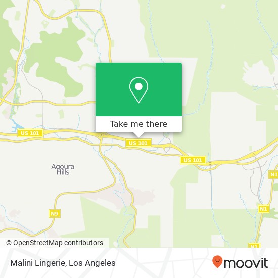 Mapa de Malini Lingerie, 5312 Derry Ave Agoura Hills, CA 91301