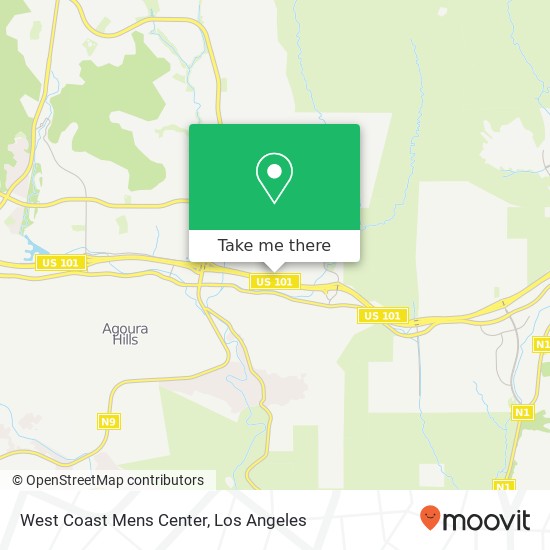 Mapa de West Coast Mens Center, 5310 Derry Ave Agoura Hills, CA 91301