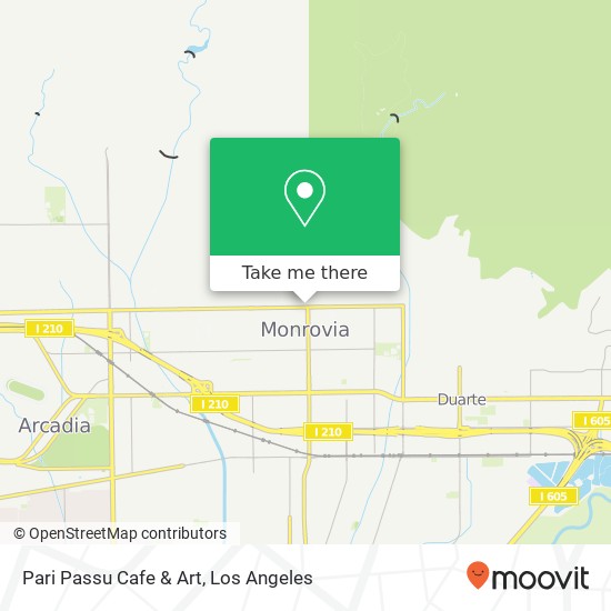 Mapa de Pari Passu Cafe & Art, 101 W Foothill Blvd Monrovia, CA 91016