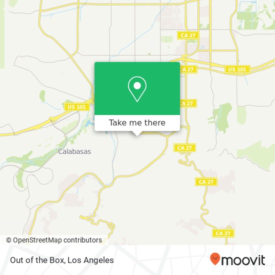Mapa de Out of the Box, 22754 Brenford St Woodland Hills, CA 91364