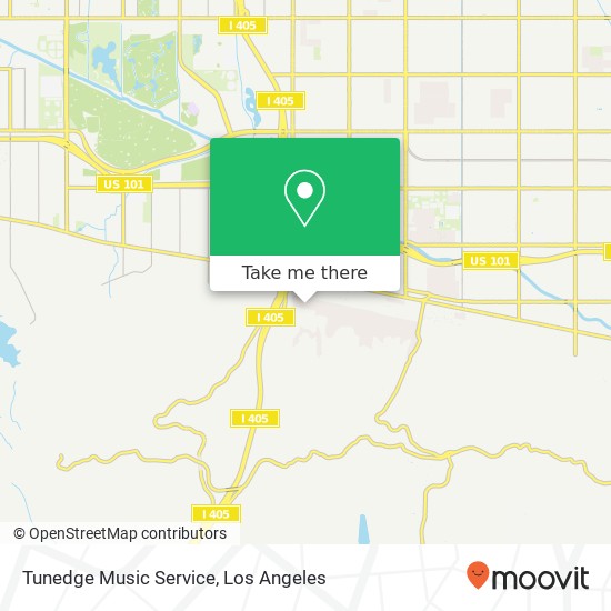 Mapa de Tunedge Music Service, 15201 Sutton St Sherman Oaks, CA 91403
