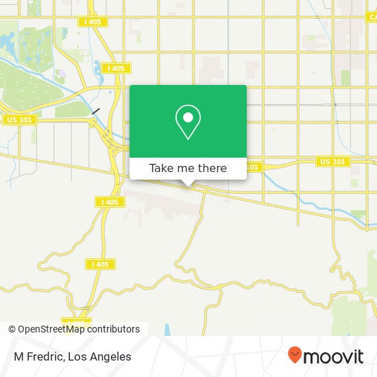 Mapa de M Fredric, 14534 Ventura Blvd Sherman Oaks, CA 91403