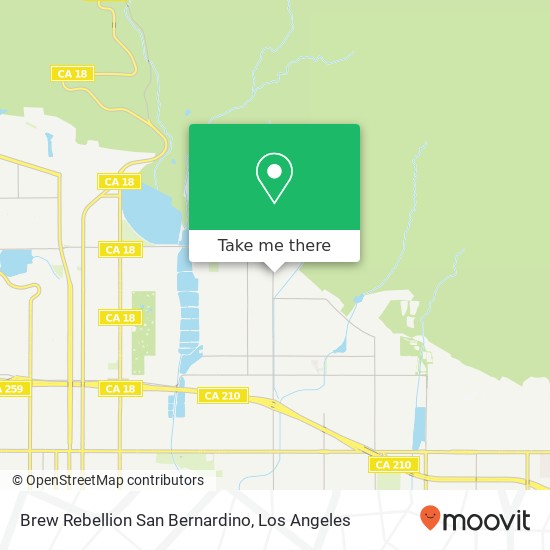 Mapa de Brew Rebellion San Bernardino, Del Rosa Ave San Bernardino, CA 92404