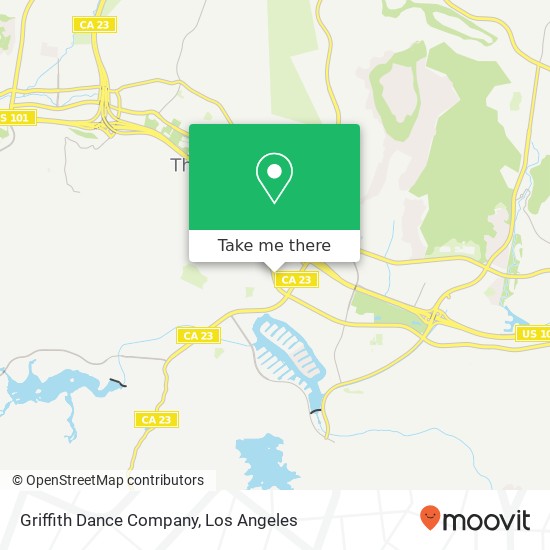 Mapa de Griffith Dance Company