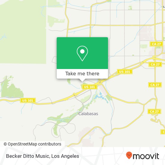 Mapa de Becker Ditto Music, 5201 Saddle Creek Rd Hidden Hills, CA 91302