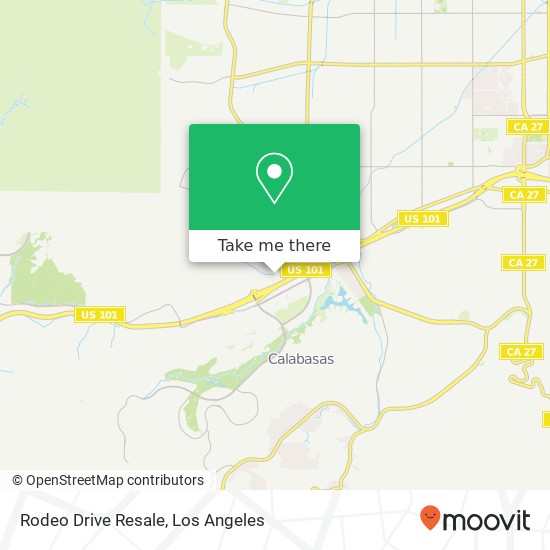 Mapa de Rodeo Drive Resale, 5115 Douglas Fir Rd Calabasas, CA 91302