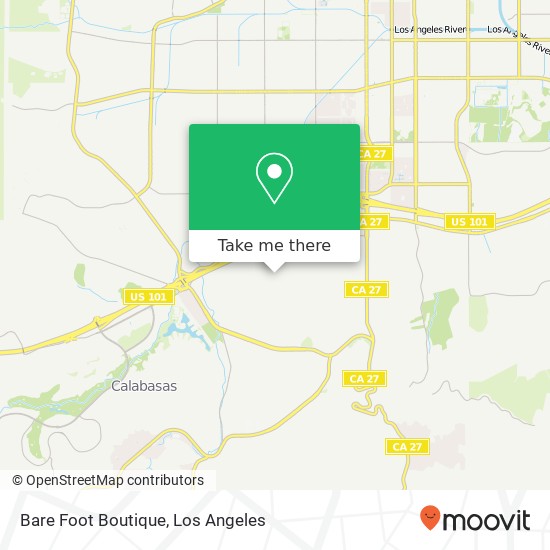 Mapa de Bare Foot Boutique, 5034 Calabash Pl Woodland Hills, CA 91364