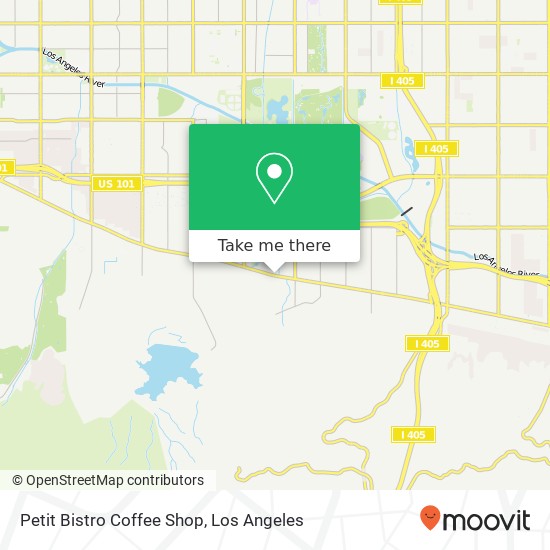 Mapa de Petit Bistro Coffee Shop, 16633 Ventura Blvd Encino, CA 91436